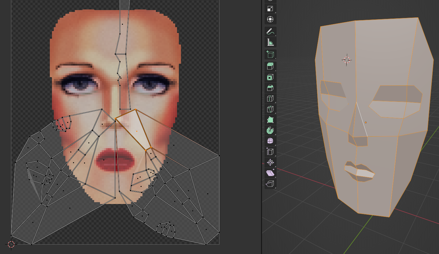Screenshot of the 3D modeling software Blender